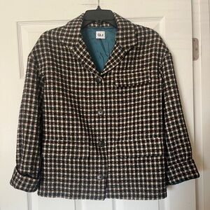 QL2 Quelledue Women’s Wool Blend Check Jacket – Made in Italy IT 38 US 2/4 Small